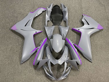 Wholesale 2011-2024 Suzuki GSXR 600 / GSXR 750 Motorcycle Fairings - Matte Nardo Grey Purple Accents Canada