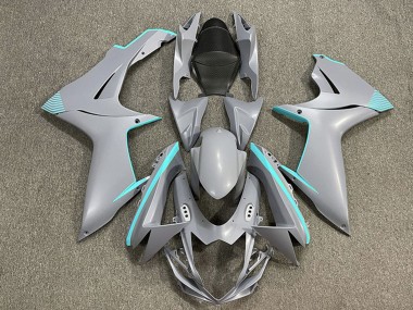 Wholesale 2011-2024 Suzuki GSXR 600 / GSXR 750 Motorcycle Fairings - Matte Nardo Grey Teal Accents Canada