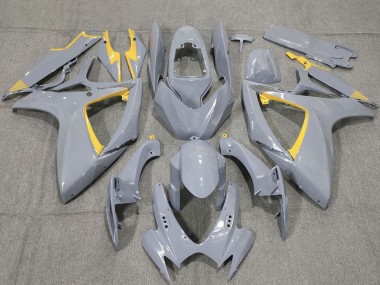 Wholesale 2006-2007 Suzuki GSXR 600 / GSXR 750 Motorcycle Fairings - Nardo Grey and Yellow Trim Canada