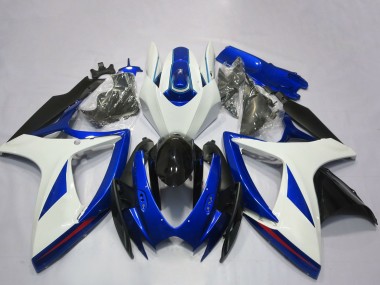 Wholesale 2006-2007 Suzuki GSXR 600 / GSXR 750 Motorcycle Fairing - White Blue Glossy Black OEM Style Canada