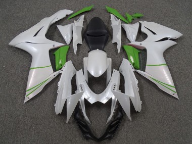Wholesale 2011-2024 Suzuki GSXR 600 / GSXR 750 Motorcycle Fairings - Pearl White and Green Canada