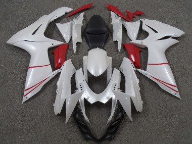 Wholesale 2011-2024 Suzuki GSXR 600 / GSXR 750 Motorcycle Fairings - Pearl White and Red Canada