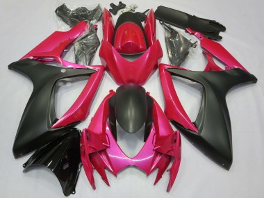 Wholesale 2006-2007 Suzuki GSXR 600 / GSXR 750 Motorcycle Fairings - Pink Matte Black Canada