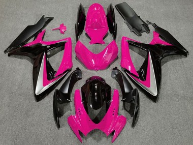 Wholesale 2006-2007 Suzuki GSXR 600 / GSXR 750 Motorcycle Fairings - Pink Silver Glossy Black OEM Style Canada