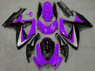 Wholesale 2006-2007 Suzuki GSXR 600 / GSXR 750 Motorcycle Fairings - Purple Silver Glossy Black OEM Style Canada