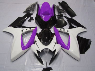 Wholesale 2006-2007 Suzuki GSXR 600 / GSXR 750 Motorcycle Fairings - Purple White Glossy Black Star Canada