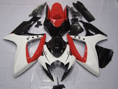 Wholesale 2006-2007 Suzuki GSXR 600 / GSXR 750 Motorcycle Fairings - Red White Glossy Black Canada
