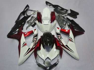 Wholesale 2008-2010 Suzuki GSXR 600 / GSXR 750 Motorcycle Fairings - White Red Glossy Black Canada