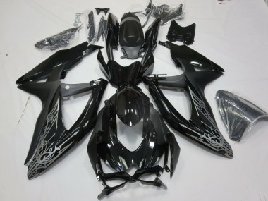 Wholesale 2008-2010 Suzuki GSXR 600 / GSXR 750 Motorcycle Fairings - Glossy Black Silver Canada