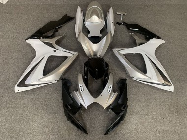 Wholesale 2006-2007 Suzuki GSXR 600 / GSXR 750 Motorcycle Fairings - Silver White Glossy Black OEM Style Canada
