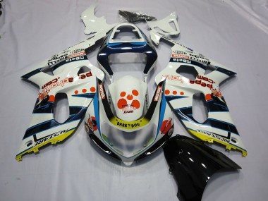Wholesale 2001-2003 Suzuki GSXR 600 / GSXR 750 Motorcycle Fairings - White Blue Red Yellow Spots Canada