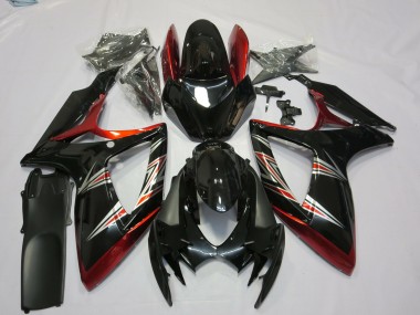 Wholesale 2006-2007 Suzuki GSXR 600 / GSXR 750 Motorcycle Fairings - Red Glossy Black Canada