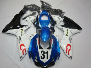 Wholesale 2011-2024 Suzuki GSXR 600 / GSXR 750 Motorcycle Fairings - White Blue Glossy Black Vesrah 31 Canada