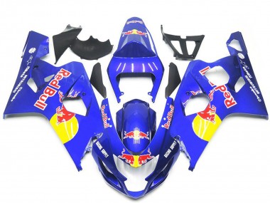 Wholesale 2004-2005 Suzuki GSXR 600 / GSXR 750 Motorcycle Fairings - Blue Yellow Red Bull Style Canada