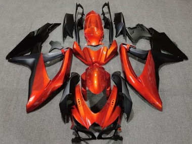 Wholesale 2008-2010 Suzuki GSXR 600 / GSXR 750 Motorcycle Fairings - Orange Matte Black Canada