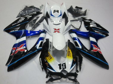 Wholesale 2008-2010 Suzuki GSXR 600 / GSXR 750 Motorcycle Fairings - White Blue Black Yellow Red X Dark Dog 19 Canada