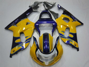 Wholesale 2001-2003 Suzuki GSXR 600 / GSXR 750 Motorcycle Fairings - Yellow Blue Canada