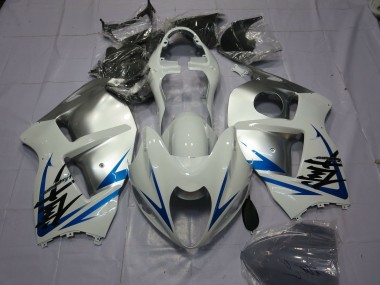 Wholesale 1996-2007 Suzuki GSXR 1300 Motorcycle Fairings - White Silver Blue Canada