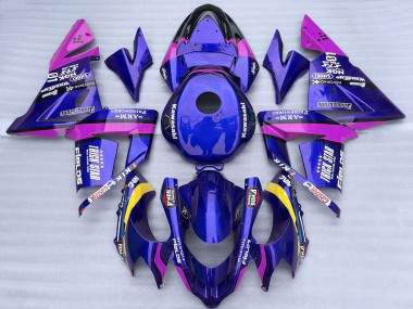 Wholesale 2004-2005 Kawasaki ZX10R Motorcycle Fairings - Blue and Pink Trick Star Canada