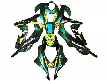 Wholesale 2016-2020 Kawasaki ZX10R Motorcycle Fairings - Forest Green Yellow Shark 46 Canada