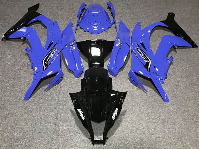 2011-2015 Kawasaki ZX10R Motorcycle Fairings - Blue Glossy Black Canada