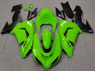 Wholesale 2006-2007 Kawasaki ZX10R Motorcycle Fairings - Green Matte Black Canada