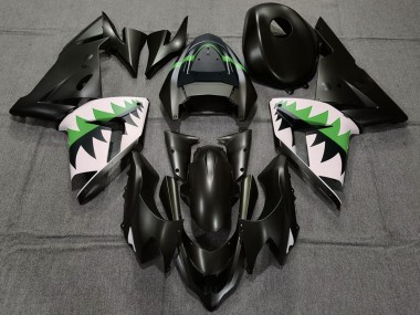 Wholesale 2004-2005 Kawasaki ZX10R Motorcycle Fairings - Matte Black and Green Canada