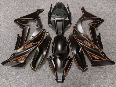 Wholesale 2011-2015 Kawasaki ZX10R Motorcycle Fairings - Matte Black Orange Lining Canada
