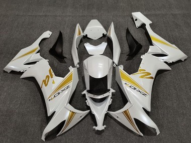 Wholesale 2008-2010 Kawasaki ZX10R Motorcycle Fairings - Pearl White Gold Canada