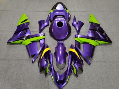 Wholesale 2004-2005 Kawasaki ZX10R Motorcycle Fairings - Purple Green and Yellow Canada