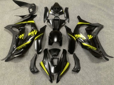 Wholesale 2016-2020 Kawasaki ZX10R Motorcycle Fairings - Matte Black Yellow Ninja Canada
