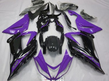 Wholesale 2013-2018 Kawasaki ZX6R Motorcycle Fairings - Purple Glossy Black Canada
