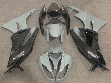 Wholesale 2009-2012 Kawasaki ZX6R Motorcycle Fairings - Grey Glossy Black Canada