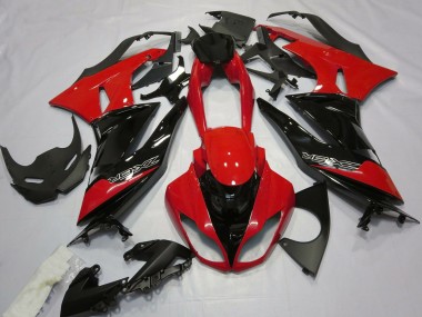 Wholesale 2009-2012 Kawasaki ZX6R Motorcycle Fairings - Red Glossy Black Canada