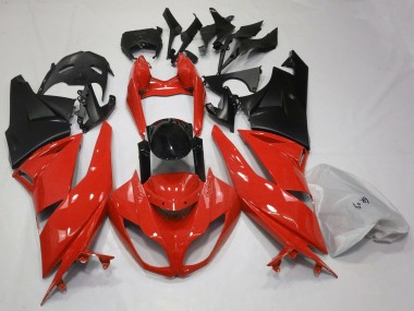 Wholesale 2009-2012 Kawasaki ZX6R Motorcycle Fairings - Red Glossy Black Matte Black Canada