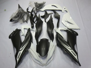Wholesale 2013-2018 Kawasaki ZX6R Motorcycle Fairings - White Matte Black Canada