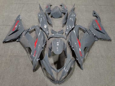 Wholesale 2013-2018 Kawasaki ZX6R Motorcycle Fairings - Nardo Grey Red Canada