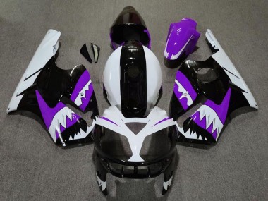 Wholesale 2002-2006 Kawasaki ZX12R Motorcycle Fairings - Purple Black White Shark Canada