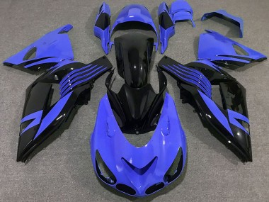 Wholesale 2006-2011 Kawasaki ZX14R Motorcycle Fairings - Blue Glossy Black Canada