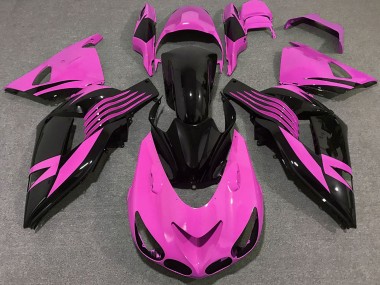 Wholesale 2006-2011 Kawasaki ZX14R Motorcycle Fairings - Pink Glossy Black Canada