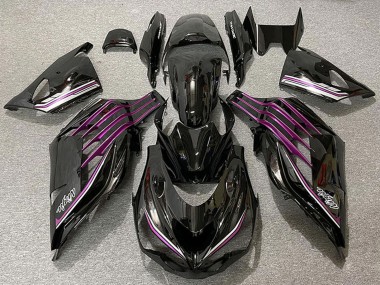 Wholesale 2012-2024 Kawasaki ZX14R ZZR1400 Motorcycle Fairings - Glossy Black Purple Canada