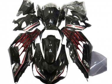 Wholesale 2012-2024 Kawasaki ZX14R ZZR1400 Motorcycle Fairings - Glossy Black Red Canada