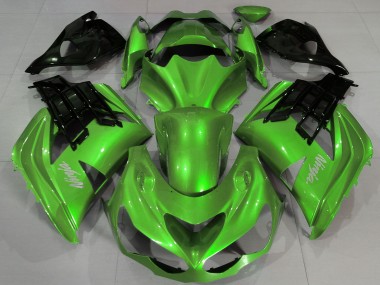 Wholesale 2012-2024 Kawasaki ZX14R ZZR1400 Motorcycle Fairings - Liquid Green Black Canada