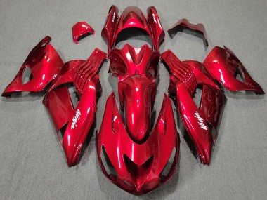 Wholesale 2006-2011 Kawasaki ZX14R Motorcycle Fairings - Red White Ninja Canada