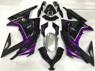 Wholesale 2013-2024 Kawasaki Ninja 300 Motorcycle Fairings - Glossy Black Purple Canada