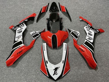 Wholesale 2015-2019 Yamaha R1 Motorcycle Fairings - White Red Glossy Black Motul YSP Canada