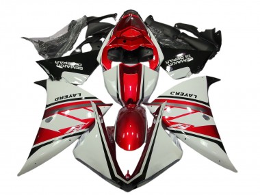 Wholesale 2012-2014 Yamaha R1 Motorcycle Fairings - White Red Black Layerd Semakin Didepan Canada