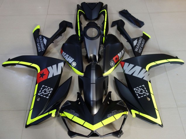 2015-2018 Yamaha R3 Motorcycle Fairings - Yellow Grey Matte Black Star Canada