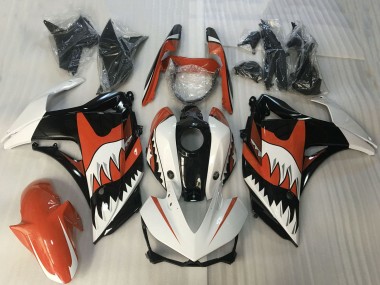 Wholesale 2015-2018 Yamaha R3 Motorcycle Fairings - White Orange Glossy Black Shark Canada