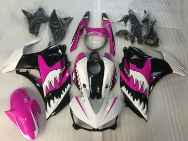Wholesale 2015-2018 Yamaha R3 Motorcycle Fairings - White Pink Glossy Black Shark Canada